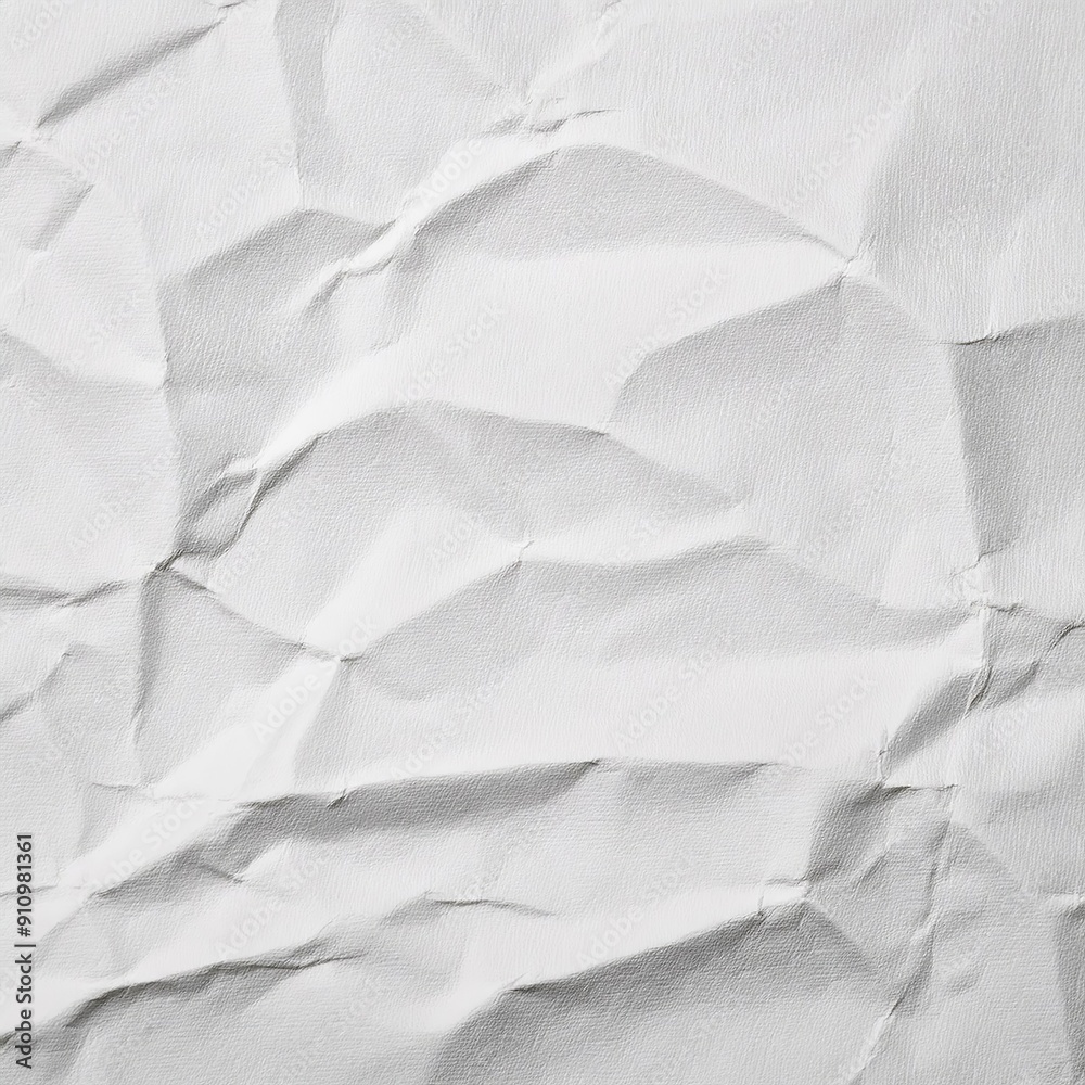 Obraz premium White crinkled paper texture background