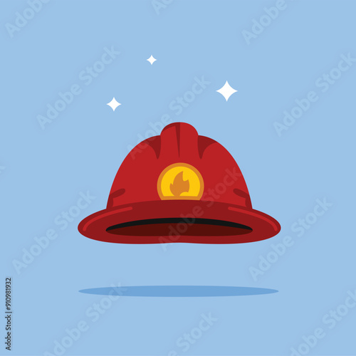fireman helmet icon. Flat illustration of fire rescue icon for symbol and web