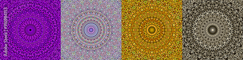 Geometric floral mandala background collection