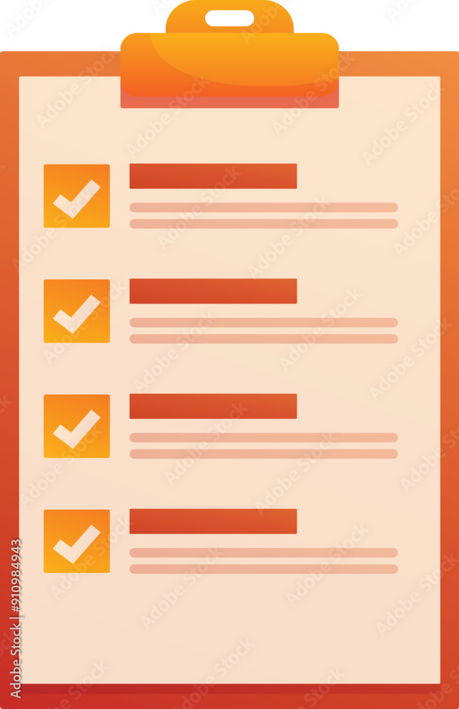 Clipboard showing completed checklist with check marks, symbolizing task completion and organization Clipboard showing completed checklist with check marks, symbolizing task completion and organization