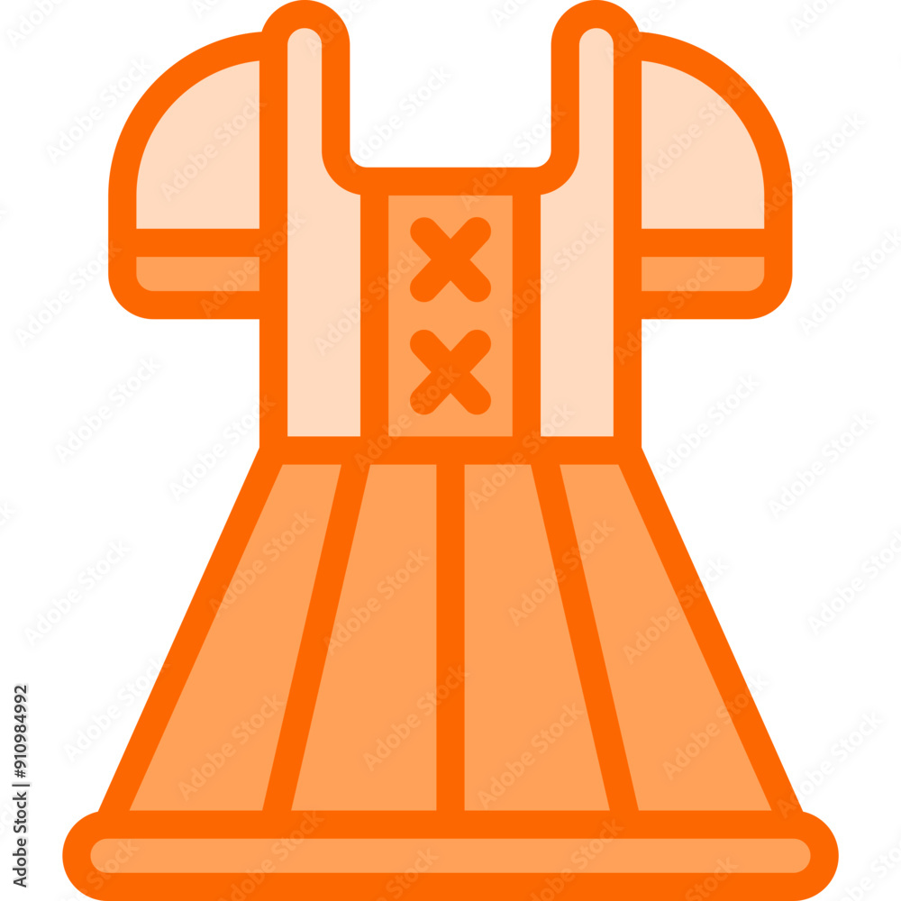 Dirndl Dual Tone Icon Design Vector Dirndl Dual Tone Icon Design Vector
