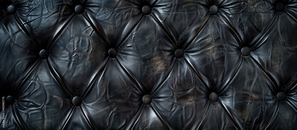 Fototapeta premium Black leatherette pattern in the backdrop makes the perfect copy space image