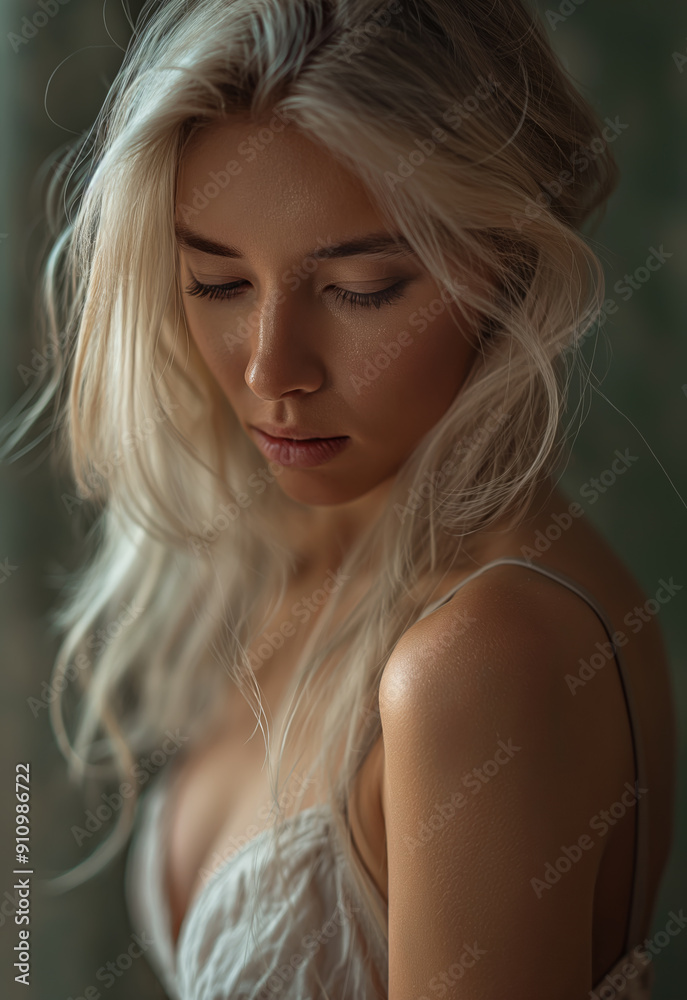 Stunning close-up portrait of a young woman with captivating blue eyes, natural freckles, and flawless skin, highlighting her beauty and elegance Stunning close-up portrait of a young woman with captivating blue eyes, natural freckles, and flawless skin, highlighting her beauty and elegance
