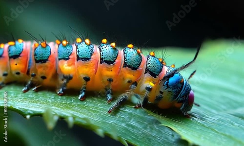 caterpillar on leaf