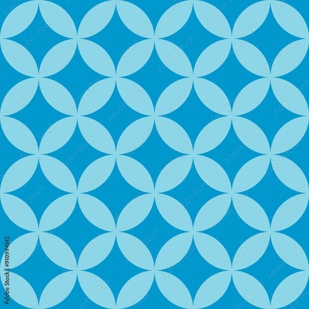 Geometric seamless pattern. Minimalism graphic blue print, trendy abstract geometric multi circle elements background, tile. For interior design, fashion cloth, textile, fabric, wrapping paper Geometric seamless pattern. Minimalism graphic blue print, trendy abstract geometric multi circle elements background, tile. For interior design, fashion cloth, textile, fabric, wrapping paper
