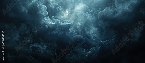 Dark stormy sky with ominous clouds before rain creates a moody and frightening atmosphere Perfect for a dramatic copy space image