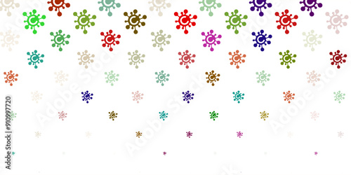 Light Green, Red vector template with flu signs.