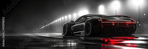 Race car wallpaper. Modern luxury sports car banner