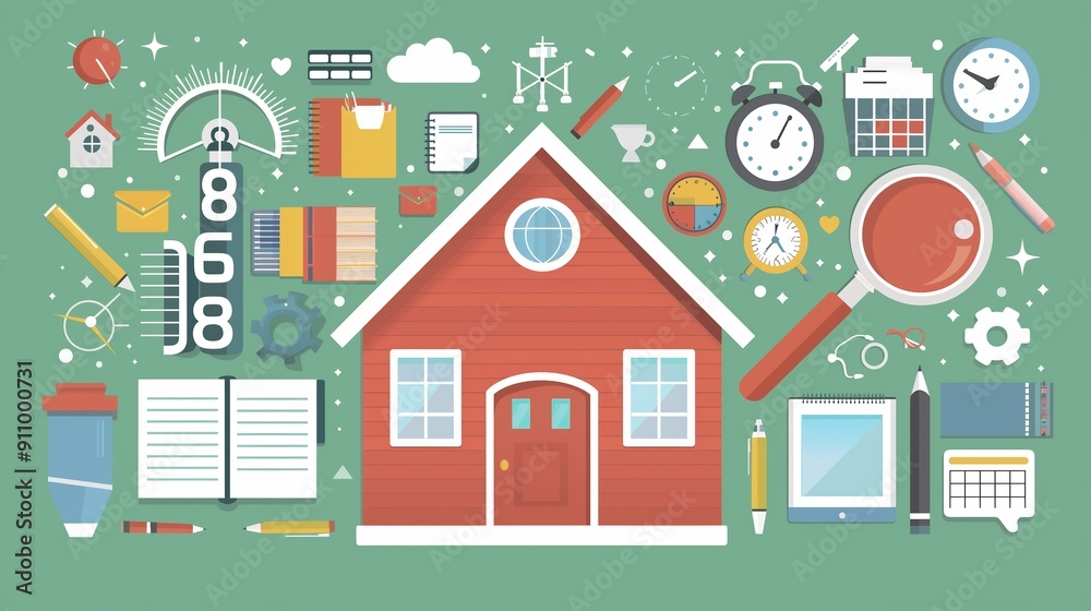 Abstract back to school background illustration Abstract back to school background illustration