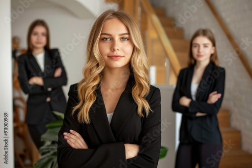 Confident European Female Real Estate Agents in Modern Homes, Expert and Approachable