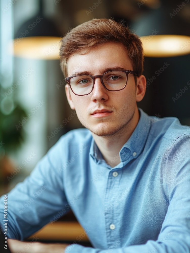 A person wearing glasses sits at a table with an open laptop, focusing on their work A person wearing glasses sits at a table with an open laptop, focusing on their work