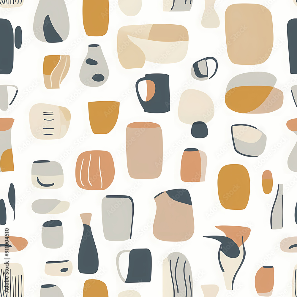 Abstract Pottery seamless pattern Abstract Pottery seamless pattern