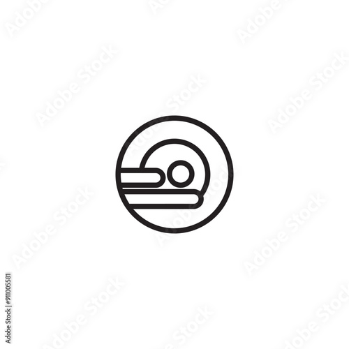 MRI and CT Scanner Icon. Thin Line Illustration for Diagnostic Medical Scan Imaging in Healthcare and Hospital Settings. Editable icon.