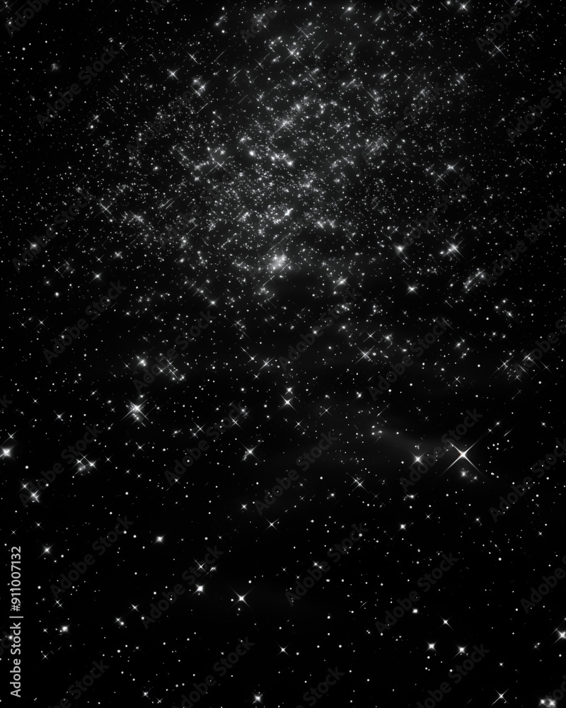 Obraz premium Star cluster in black space