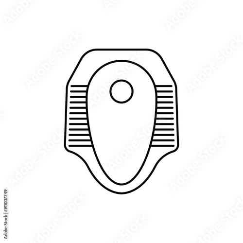 Squat Toilet Icon, Hygiene Symbol.