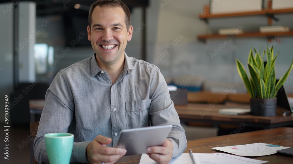 The professional with tablet The professional with tablet