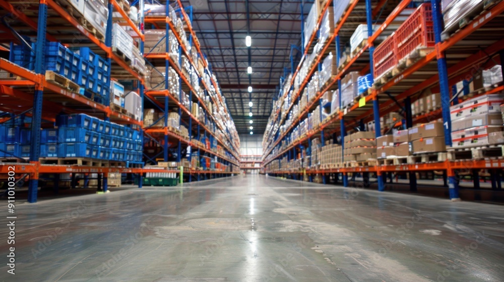 Fototapeta premium Inventory Management: With greater scale, firms enhance inventory management, cutting down on holding costs and improving overall efficiency through optimized stock processes. 