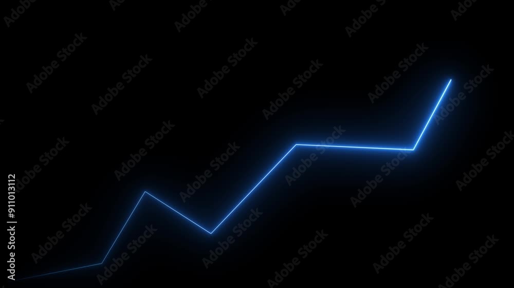 Neon business graph chart icon animation . Neon business increases concept animated. Neon business graph chart icon animation . Neon business increases concept animated.