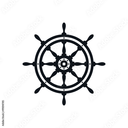 Nautical logo. Ship club icon. Navigation compass. Captain sailor yacht