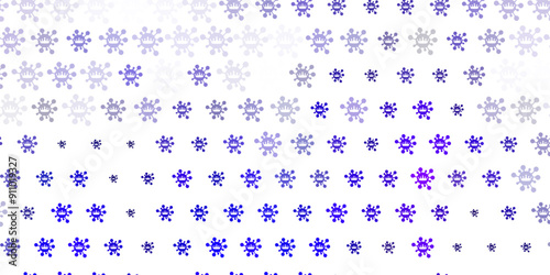 Light Purple vector template with flu signs.