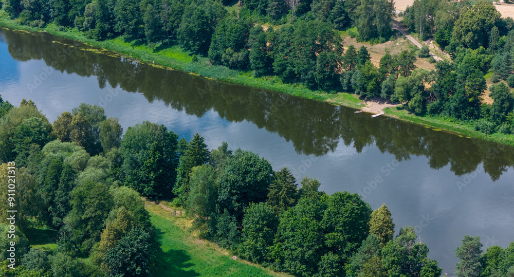 Fototapeta premium Nemunas Bend – A Natural Beauty and Tourism Gem in Alytus County