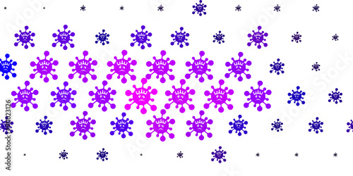 Light Purple vector template with flu signs.