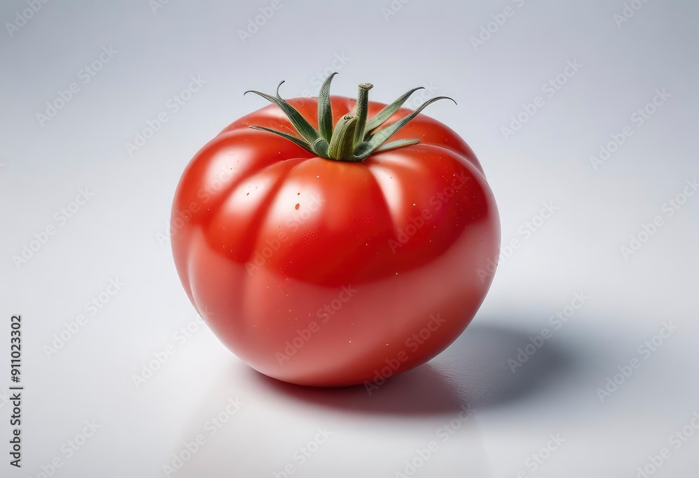 Tomato isolated on white background, clipping path, full depth of field, ai Tomato isolated on white background, clipping path, full depth of field, ai