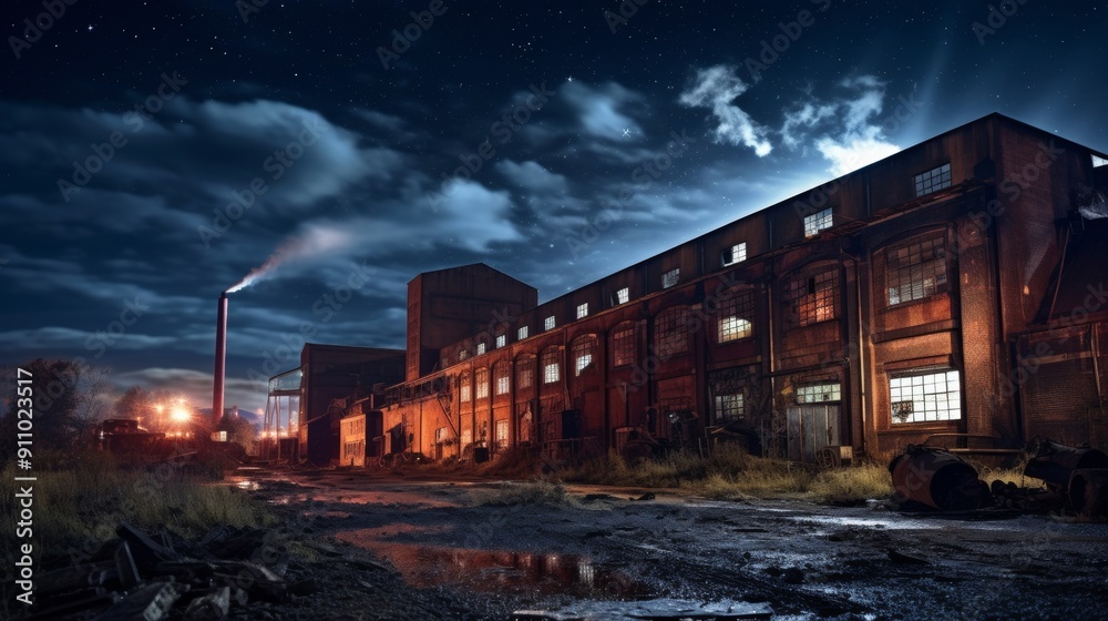 Deserted factory backdrop Deserted factory backdrop