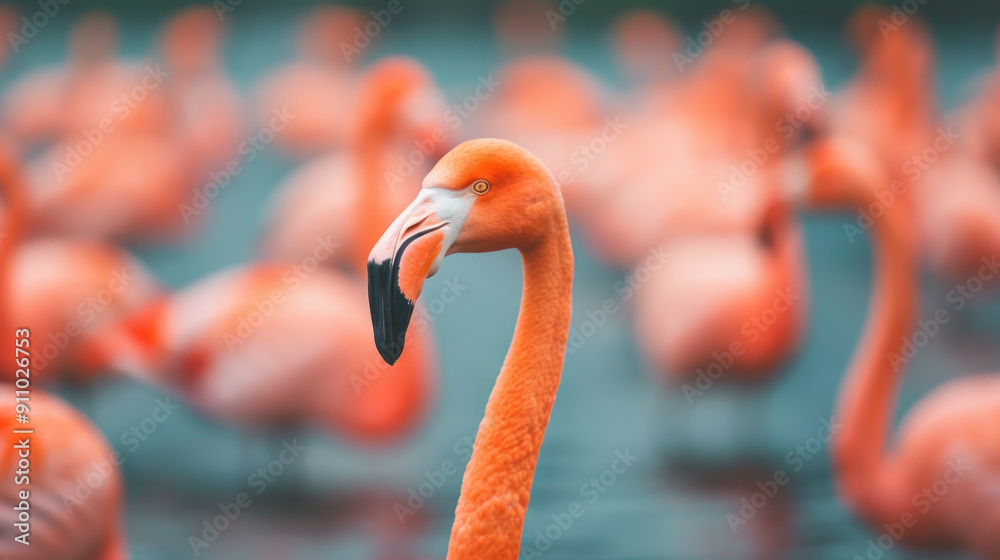 Fototapeta premium pink flamingo in the zoo