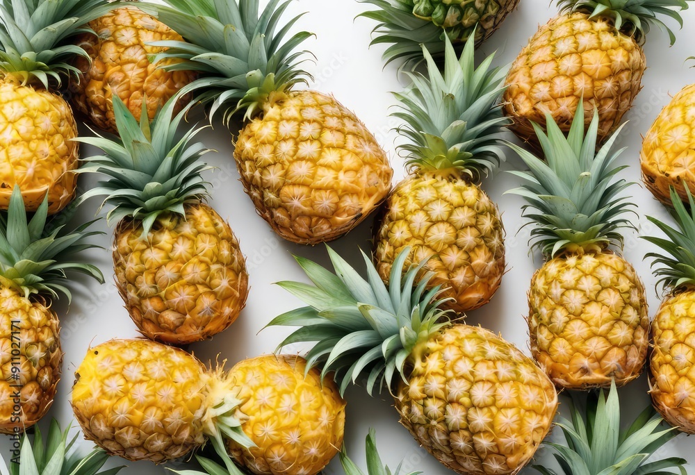 pineapple isolated on white background, full depth of field, ai pineapple isolated on white background, full depth of field, ai
