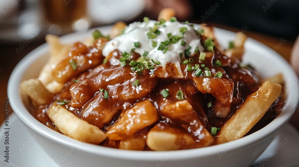 close view poutine canada close view poutine canada