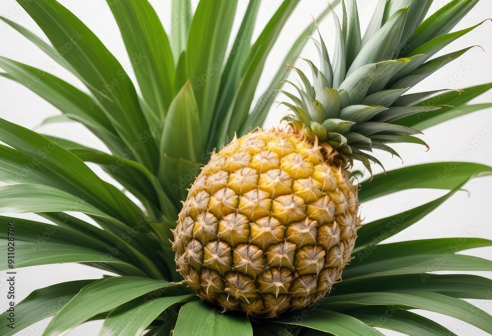 pineapple isolated on white background, full depth of field, ai pineapple isolated on white background, full depth of field, ai