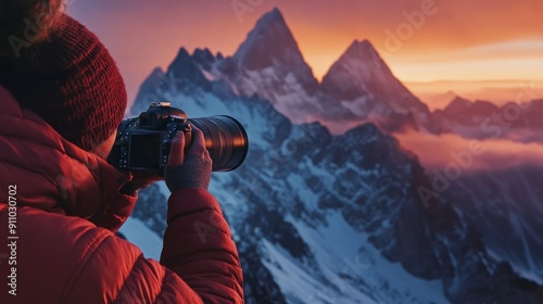 Photographer Capturing Majestic Moment: Behind the Lens