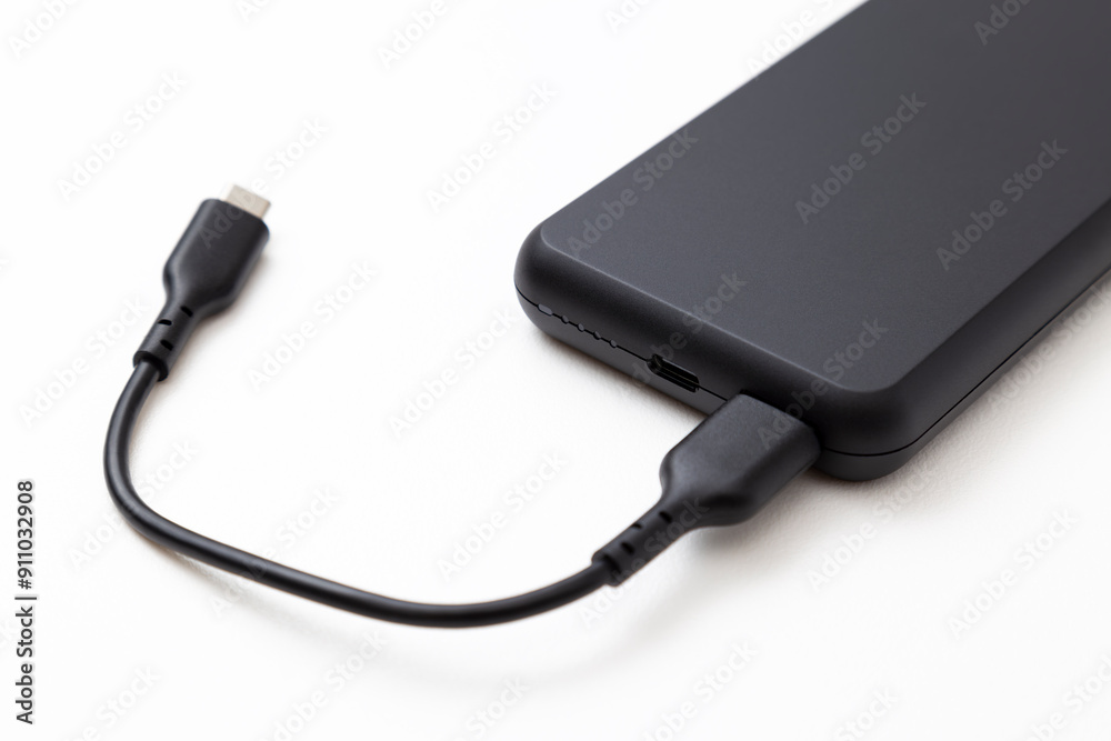 白背景にモバイルバッテリー 白背景にモバイルバッテリー