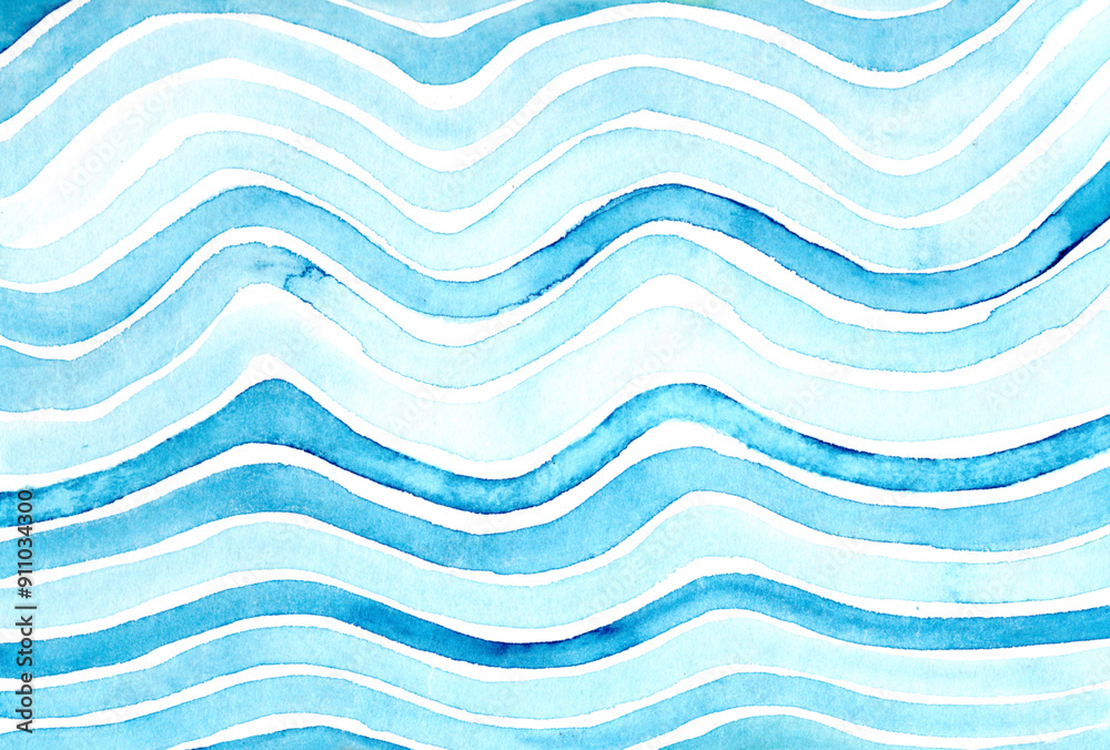 Pastel blue watercolor sea waves Pastel blue watercolor sea waves