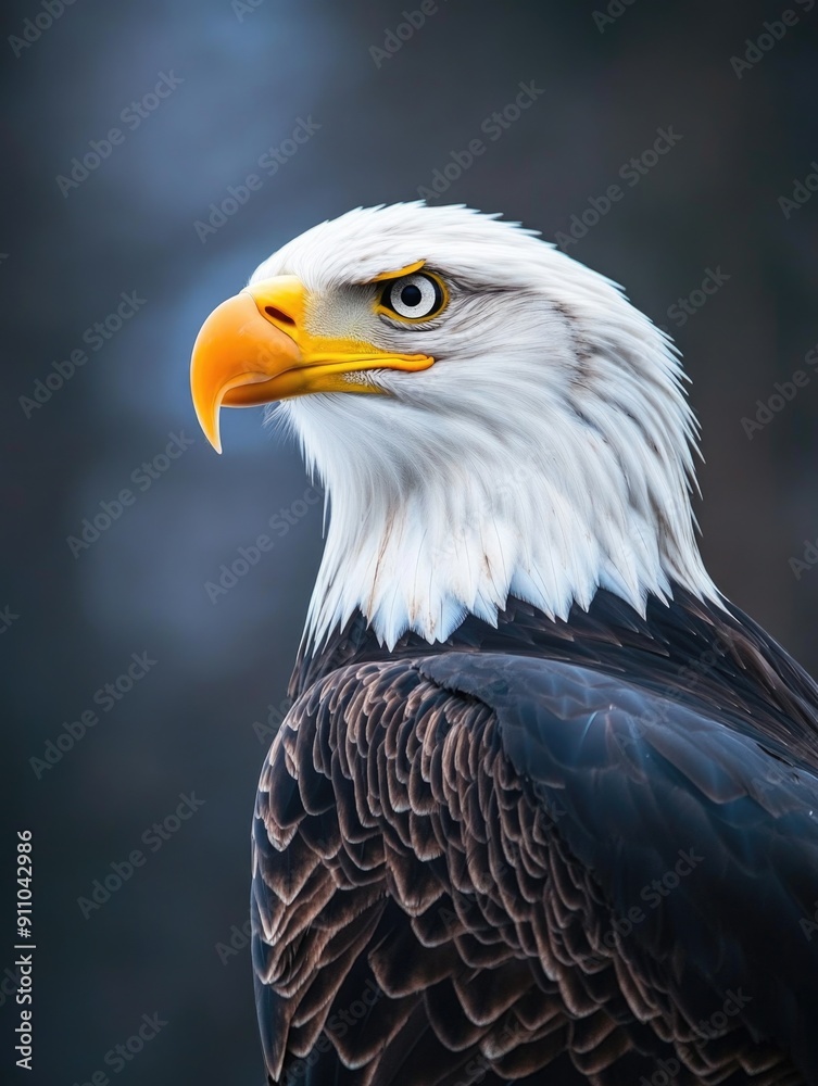 Close-up view of a bird of prey's face with sharp eyes and beak Close-up view of a bird of prey's face with sharp eyes and beak