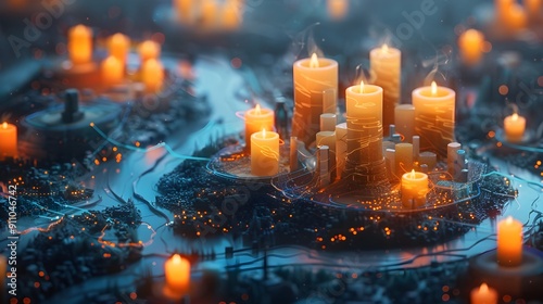 Candlescape: A City of Light photo