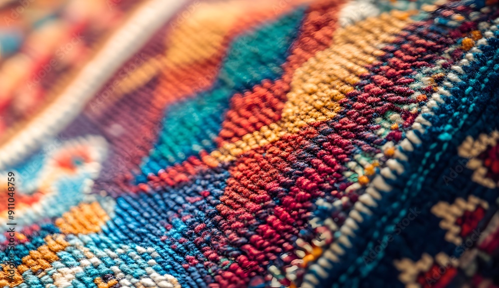 Edge and corner area of an ethnic style carpet with red, blue, orange and green colors. The texture on it is intricate and detailed, Edge and corner area of an ethnic style carpet with red, blue, orange and green colors. The texture on it is intricate and detailed,