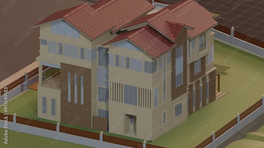 4k Resolution 3d Luxury Mansion Seamless Looped Rotating animation 4k Resolution 3d Luxury Mansion Seamless Looped Rotating animation
