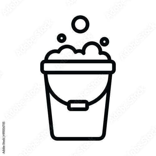 Can laundry soap line icon vector design in trendy style
