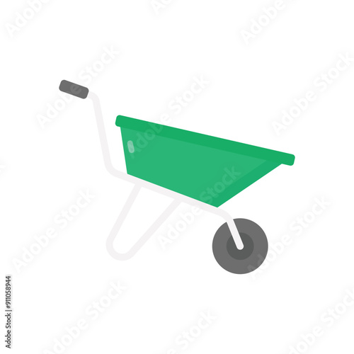 Wheelbarrow  vector icon