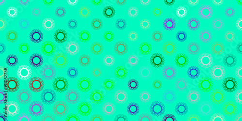 Light multicolor vector backdrop with virus symbols.