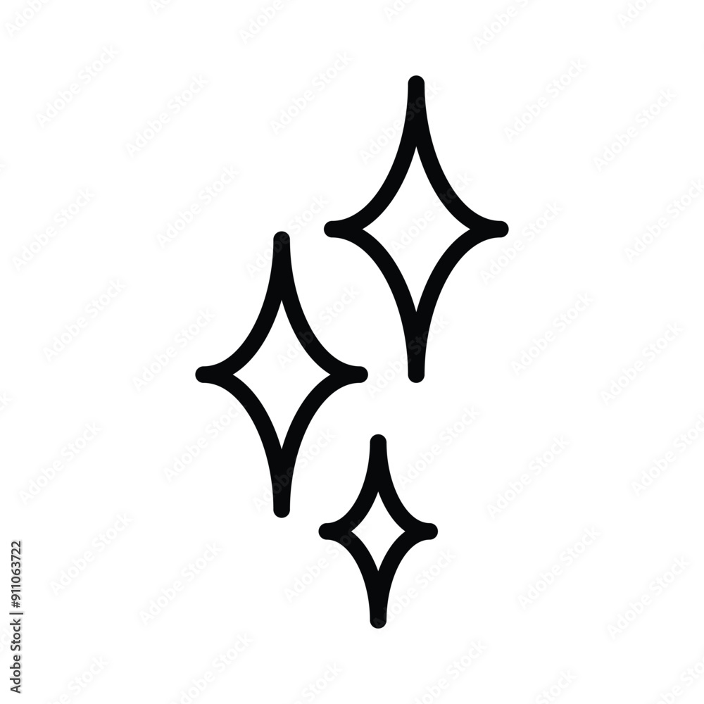sparkling line icon vector design in trendy style sparkling line icon vector design in trendy style