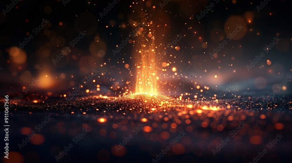 Sparkling Glitter Background with Blurry Lights Sparkling Glitter Background with Blurry Lights