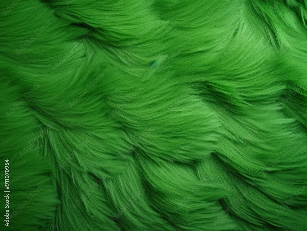 Abstract Texture of Wavy Green Feathers Abstract Texture of Wavy Green Feathers