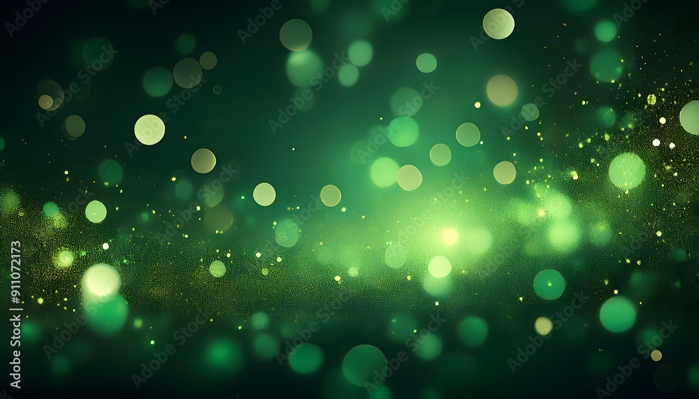 Green abstract background with bokeh Green abstract background with bokeh