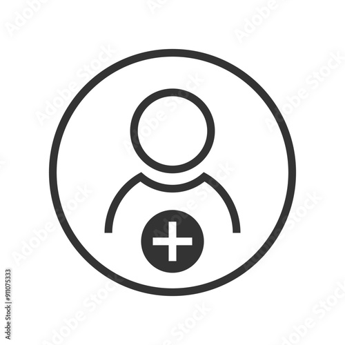 User Plus icon vector design template