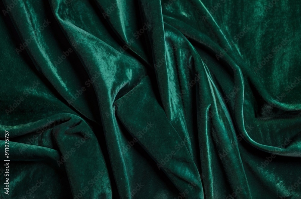Fototapeta premium Luxurious Deep Green Velvet Texture Background