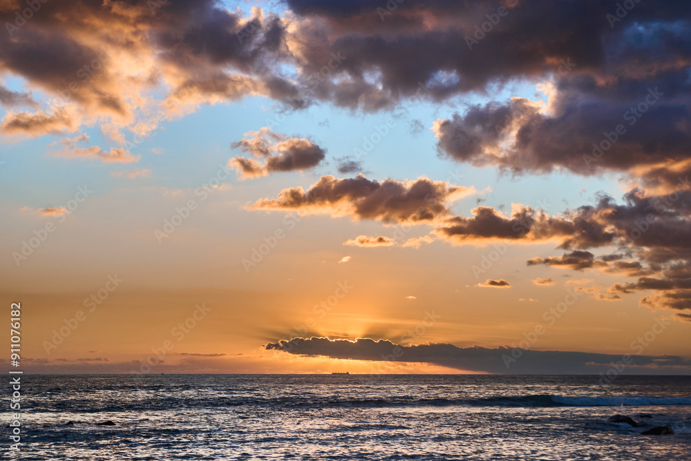 Beautiful sunset over the ocean Beautiful sunset over the ocean