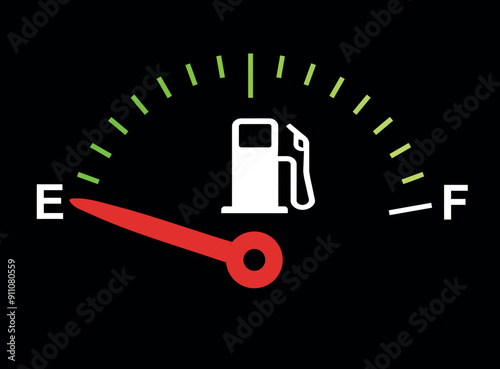 Vector image of a car fuel level sensor